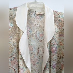 Vintage Gold Label Victoria’s Secret Kimono Paisley Maxi Robe Satin Edge